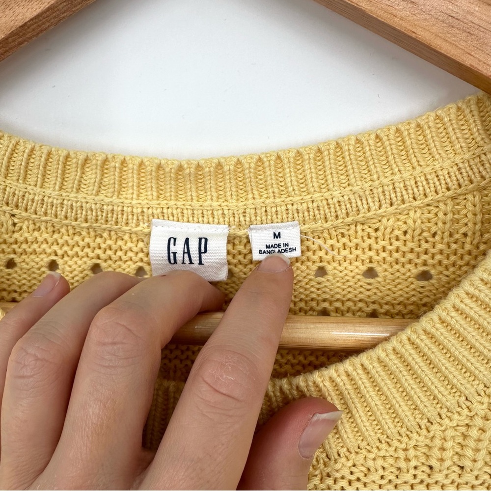 Gap Relaxed Mixed-Stitch Tunic Sweater, Yellow, Medium - Picture 11 of 12